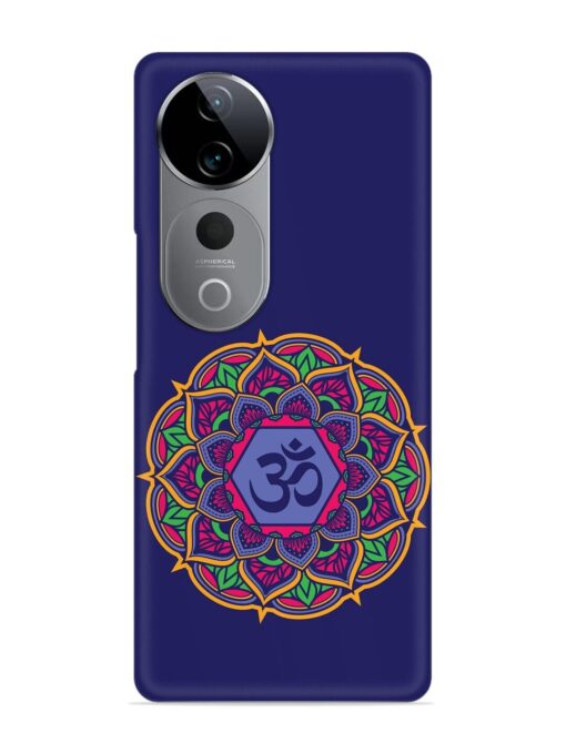 Om Mandala Art Blue Snap Case for Vivo T3 Ultra (5G)