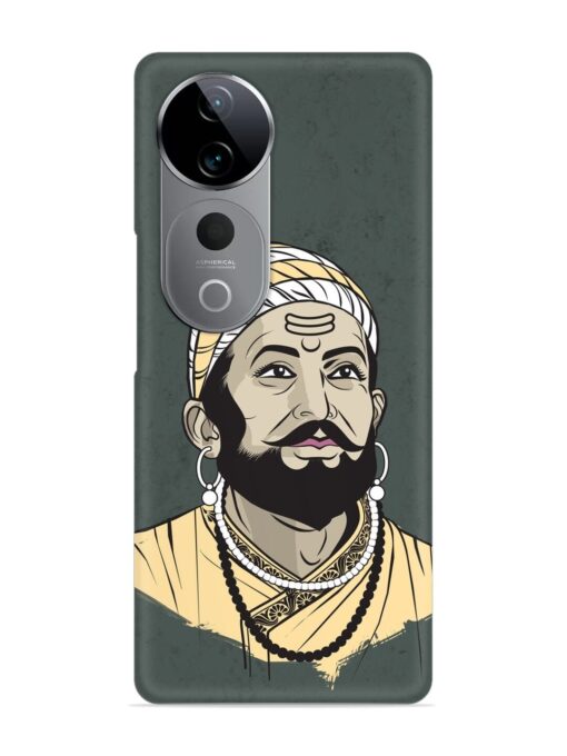 Shivaji Maharaj Vector Art Snap Case for Vivo T3 Ultra (5G)