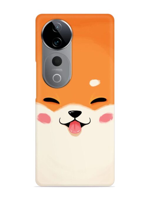 Cute Dog Face Vector Snap Case for Vivo T3 Ultra (5G)