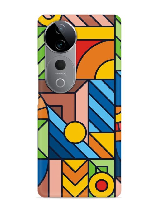 Colorful Geometric Snap Case for Vivo T3 Ultra (5G) Zapvi