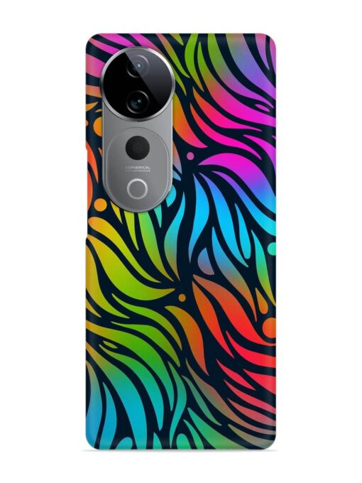 Abstract Leaf Design Snap Case for Vivo T3 Ultra (5G) Zapvi