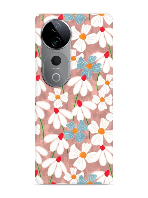 Abstract Petal Flowers Snap Case for Vivo T3 Ultra (5G) Zapvi