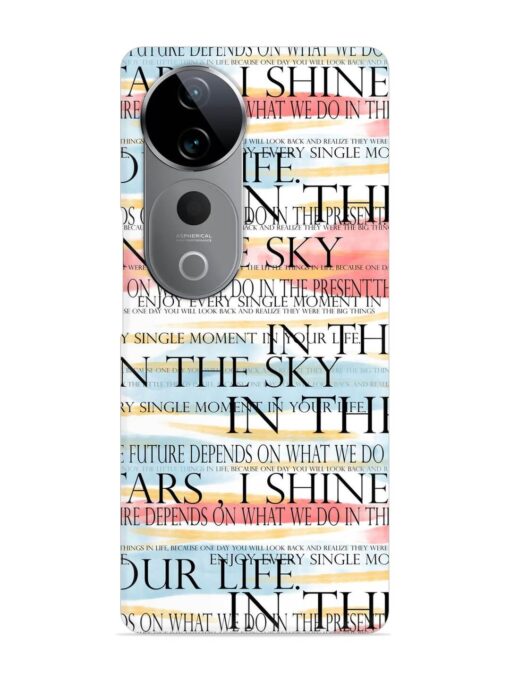 Seamless Slogans Pattern Snap Case for Vivo T3 Ultra (5G)