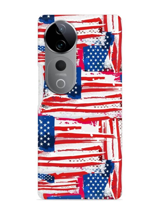 Usa Flag Seamless Snap Case for Vivo T3 Ultra (5G)