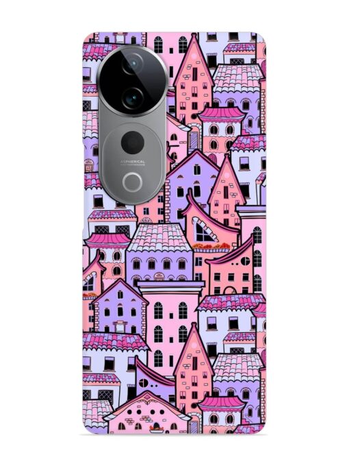 Seamless Pattern Houses Snap Case for Vivo T3 Ultra (5G)