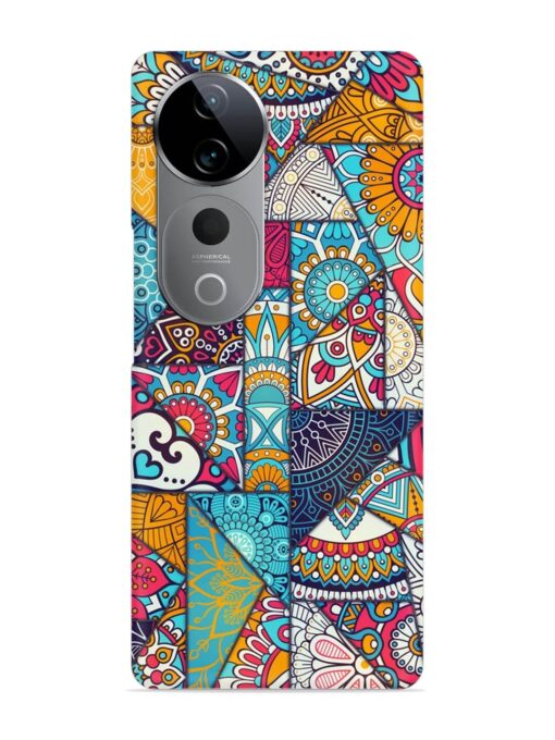 Patchwork Pattern Vintage Snap Case for Vivo T3 Ultra (5G)