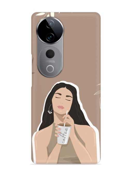 Girl With Coffee Snap Case for Vivo T3 Ultra (5G)