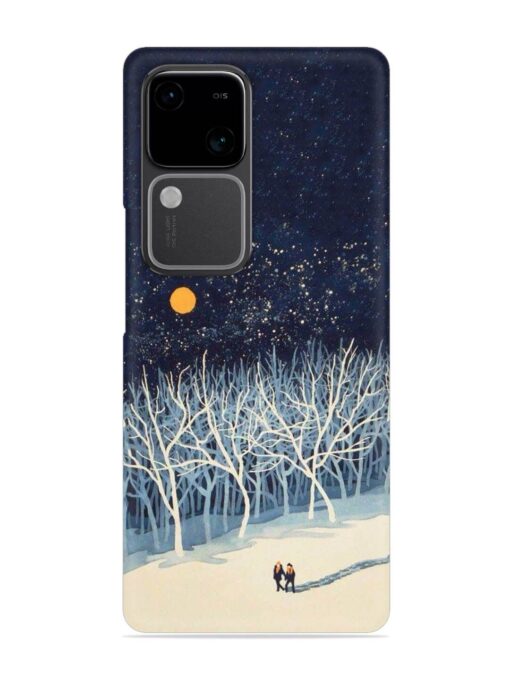 Full Moon Snowshoe Tour Snap Case for Vivo V30 (5G)