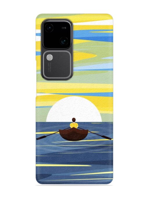 Rowing Person Ferry Paddle Snap Case for Vivo V30 (5G)