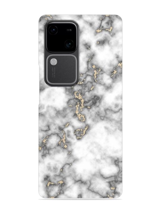 Gray And Gold Marble Snap Case for Vivo V30 (5G) Zapvi