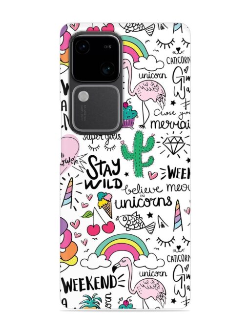 Unicorn Ice Cream Snap Case for Vivo V30 (5G)