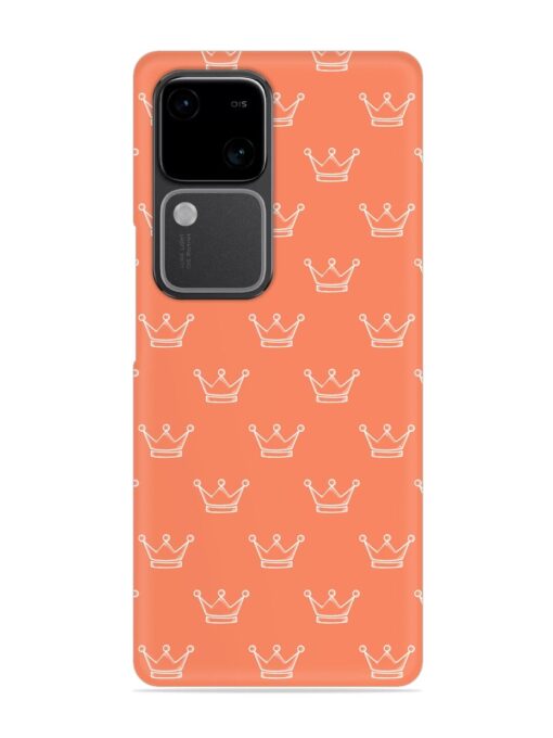 Hand Drawn Crown Snap Case for Vivo V30 (5G)