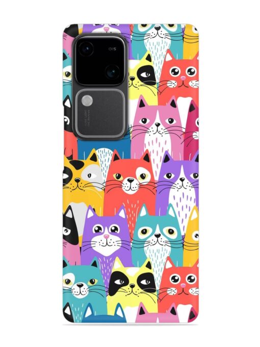 Funny Cartoon Cats Snap Case for Vivo V30 (5G)