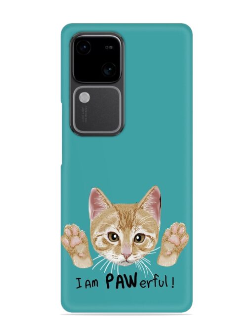 Typography Slogan Cat Snap Case for Vivo V30 (5G)