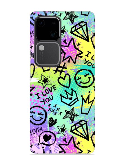 Bright Seamless Pattern Snap Case for Vivo V30 (5G)