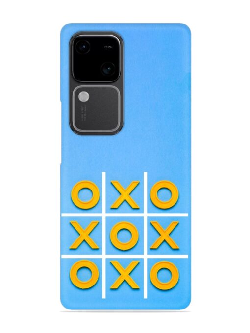 Yellow Plastic Crosses Snap Case for Vivo V30 (5G)