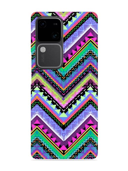 Tribal Aztec Print Snap Case for Vivo V30 (5G)