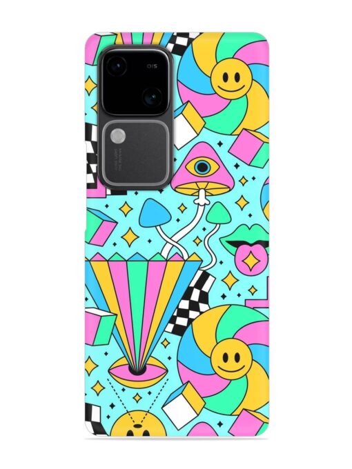 Trippy Rainbow 60S Snap Case for Vivo V30 (5G)