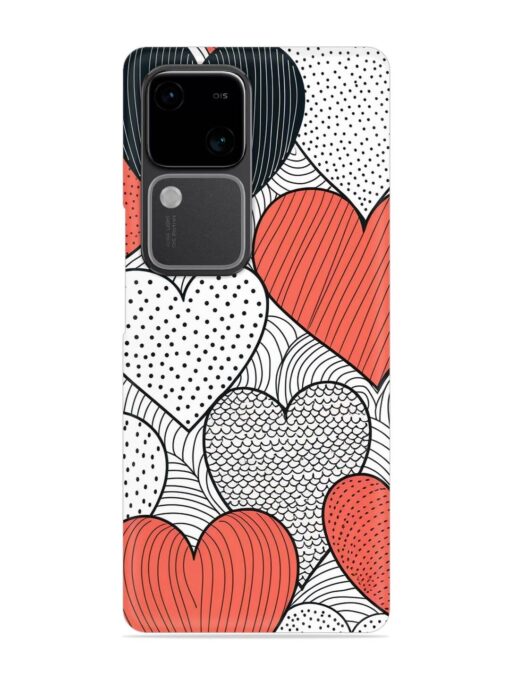 Girly Heart Seamless Snap Case for Vivo V30 (5G)