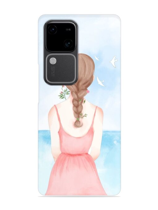 Watercolor Girl Vector Snap Case for Vivo V30 (5G)