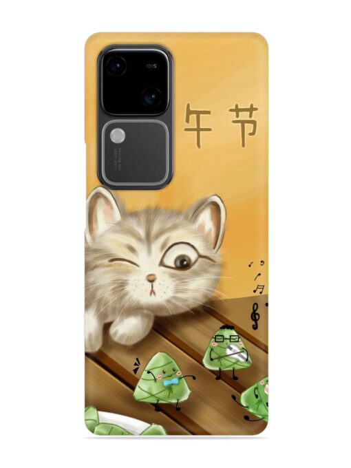 Cat Scorpion Dancing Snap Case for Vivo V30 (5G)