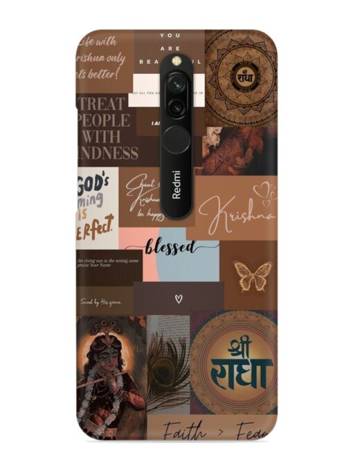 Krishna-Inspired Aesthetic Snap Case for Xiaomi Redmi 8