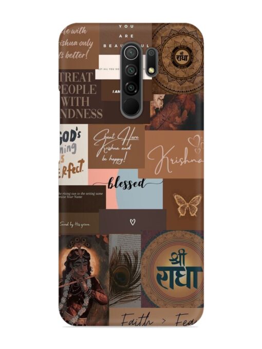 Krishna-Inspired Aesthetic Snap Case for Xiaomi Redmi 9 Prime