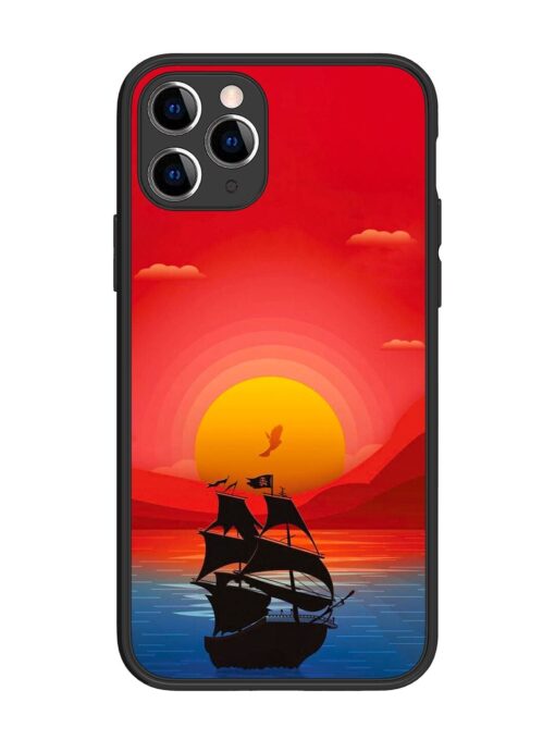 Sunset Sail Glossy Metal Phone Cover for Apple Iphone 11 Pro Zapvi