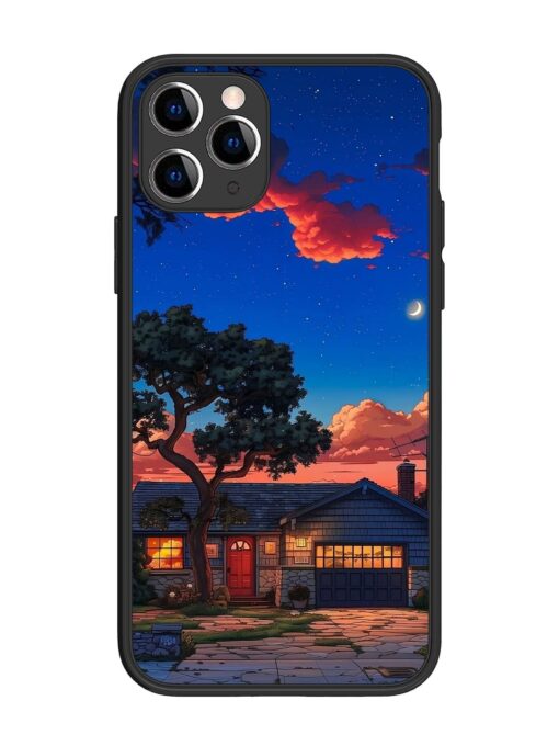 Serene Suburban Twilight Glossy Metal Phone Cover for Apple Iphone 11 Pro Zapvi