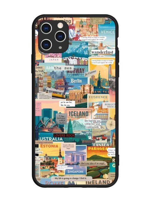 Travel Inspiration Collage Glossy Metal Phone Cover for Apple Iphone 11 Pro Max