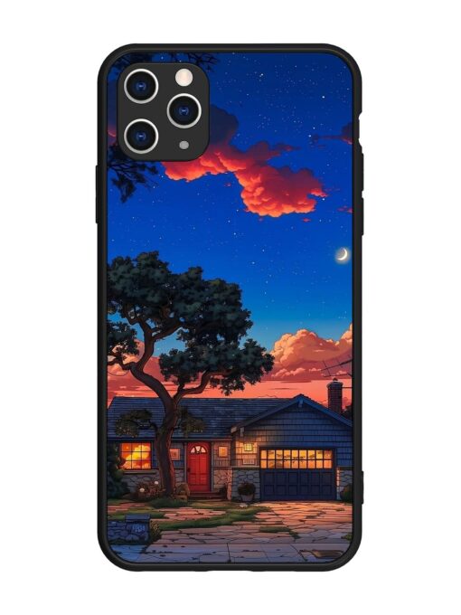 Serene Suburban Twilight Glossy Metal Phone Cover for Apple Iphone 11 Pro Max Zapvi