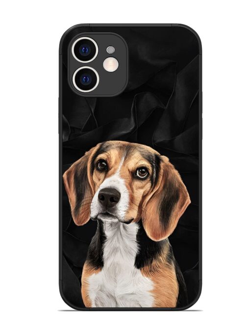 Beagle Portrait Glossy Metal Phone Cover for Apple Iphone 12 Zapvi