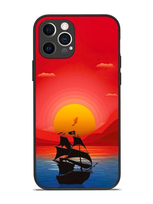 Sunset Sail Glossy Metal Phone Cover for Apple Iphone 12 Pro Zapvi