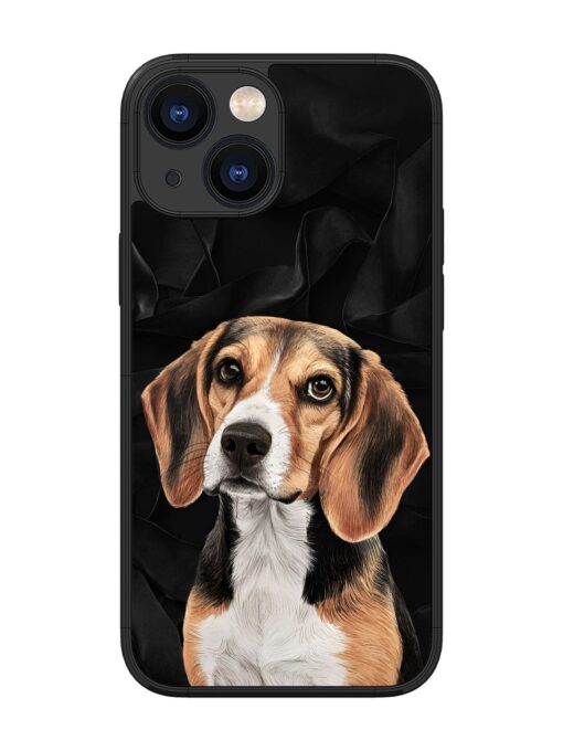 Beagle Portrait Glossy Metal Phone Cover for Apple Iphone 13 Mini Zapvi