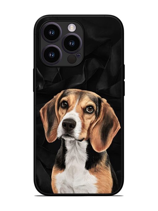 Beagle Portrait Glossy Metal Phone Cover for Apple Iphone 13 Pro