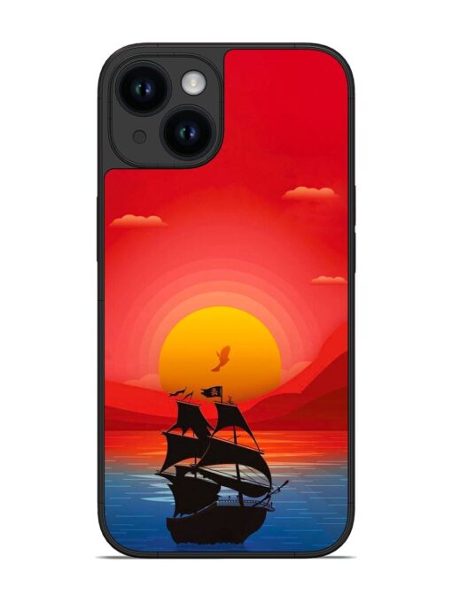 Sunset Sail Glossy Metal Phone Cover for Apple Iphone 14 Zapvi