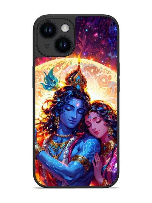 Radha Krishna Art Glossy Metal Phone Cover for Apple Iphone 14 Zapvi