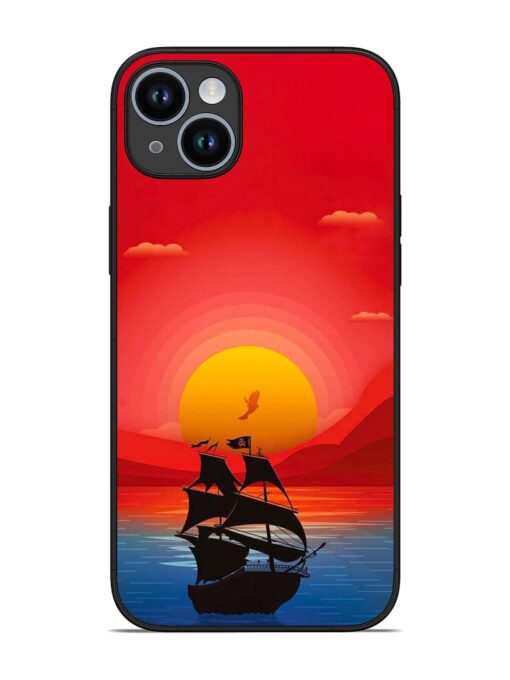 Sunset Sail Glossy Metal Phone Cover for Apple Iphone 14 Plus Zapvi