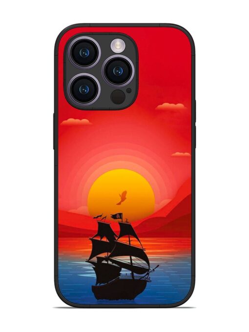 Sunset Sail Glossy Metal Phone Cover for Apple Iphone 14 Pro Zapvi