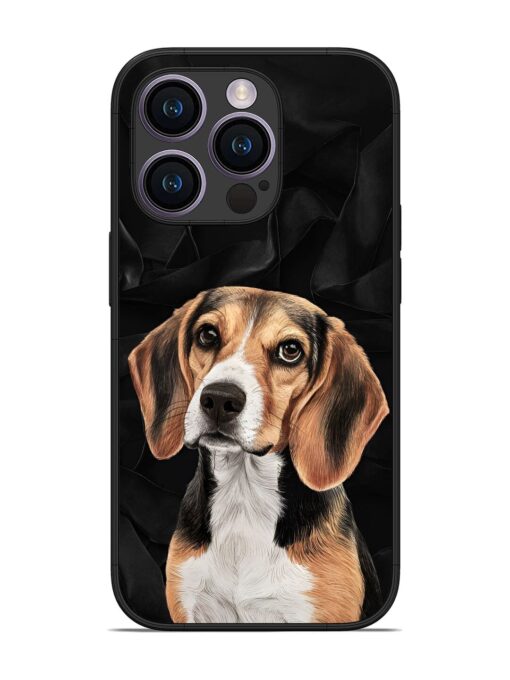 Beagle Portrait Glossy Metal Phone Cover for Apple Iphone 14 Pro Zapvi