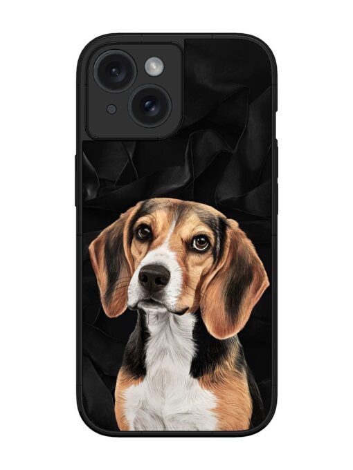 Beagle Portrait Glossy Metal Phone Cover for Apple Iphone 15 Zapvi