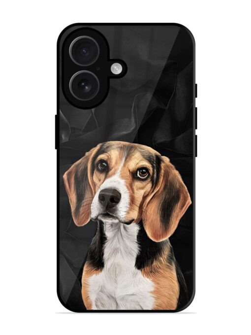 Beagle Portrait Glossy Metal Phone Cover for Apple Iphone 16 Zapvi