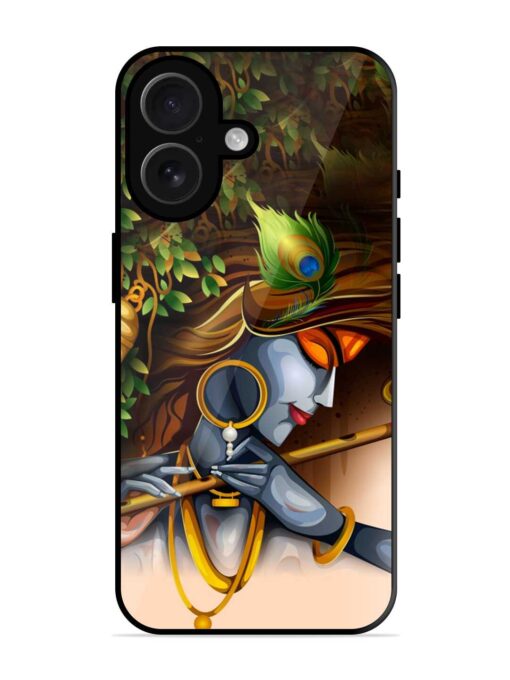 Krishna Glossy Metal Phone Cover for Apple Iphone 16 Zapvi