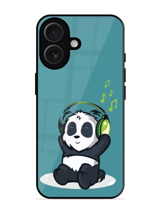 Music Panda Glossy Metal Phone Cover for Apple Iphone 16 Zapvi