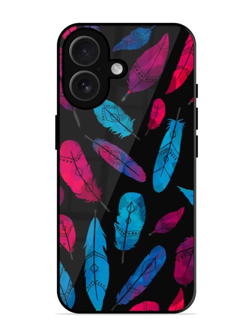 Feather Art Glossy Metal Phone Cover for Apple Iphone 16