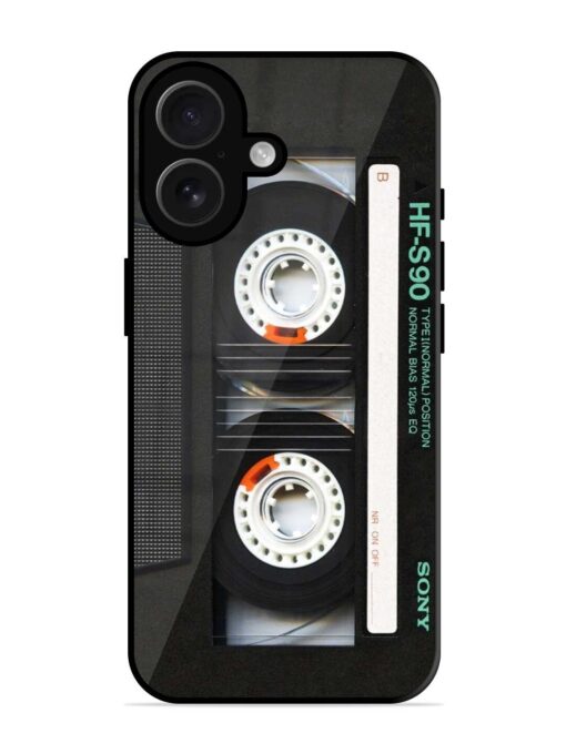 Sony Hf-S90 Cassette Glossy Metal Phone Cover for Apple Iphone 16 Zapvi