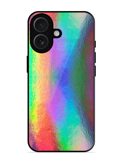 Colorful Holographic Background Glossy Metal TPU Phone Cover for Apple Iphone 16 Zapvi