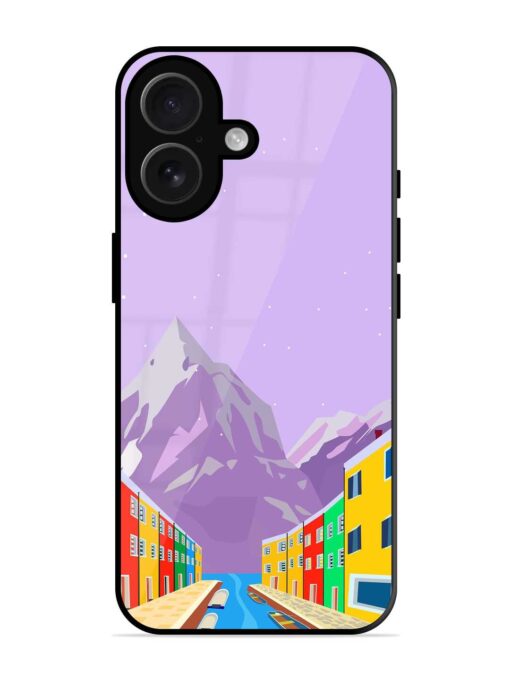 Venice City Illustration Glossy Metal Phone Cover for Apple Iphone 16 Zapvi