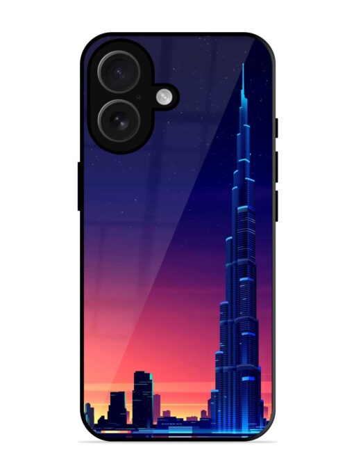 Burj Khalifa Abstract Glossy Metal Phone Cover for Apple Iphone 16 Zapvi