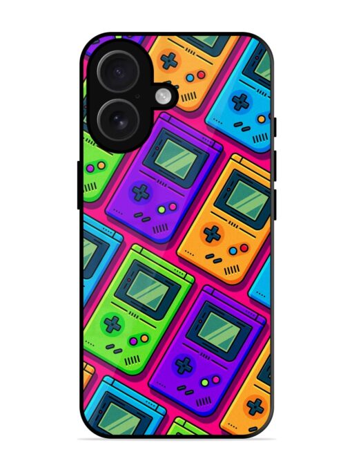 Game Seamless Pattern Glossy Metal Phone Cover for Apple Iphone 16